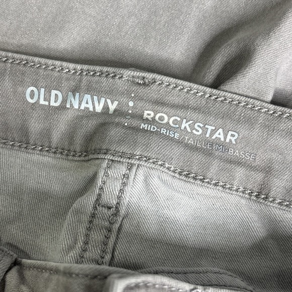 Old Navy Women's Jeans‎ Size 10 Regular Rockstar Mid Rise Gray - Picture 10 of 11